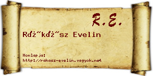 Rákász Evelin névjegykártya